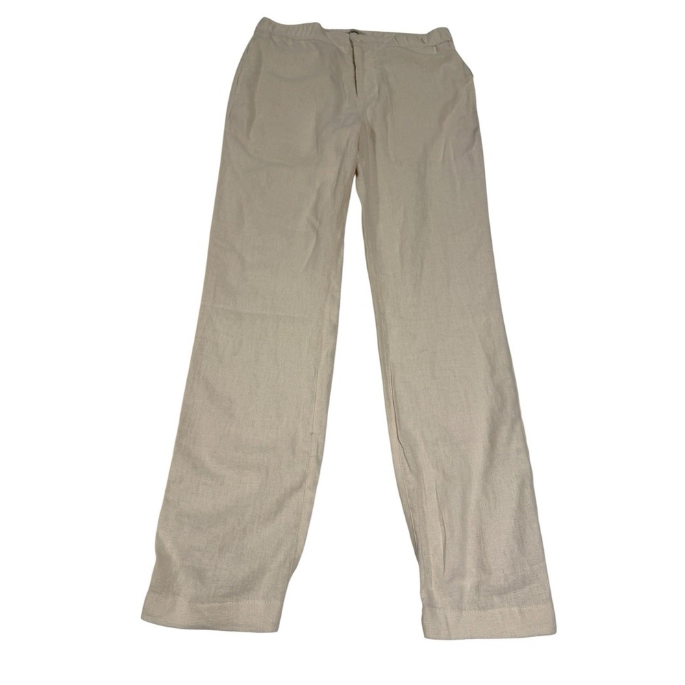 ONIA Linen Blend Jogger Trousers Casual Pants Women's Beige Size Medium NWOT